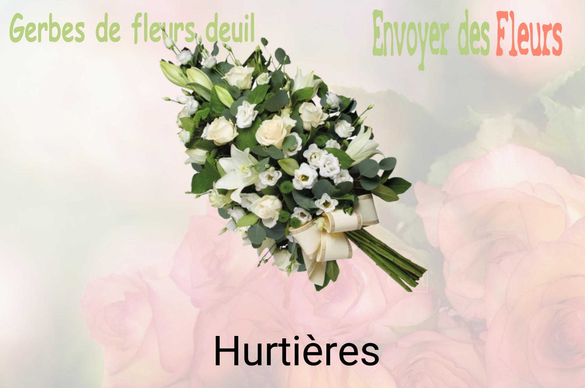 Gerbe de fleurs de deuil livrée à Hurtières